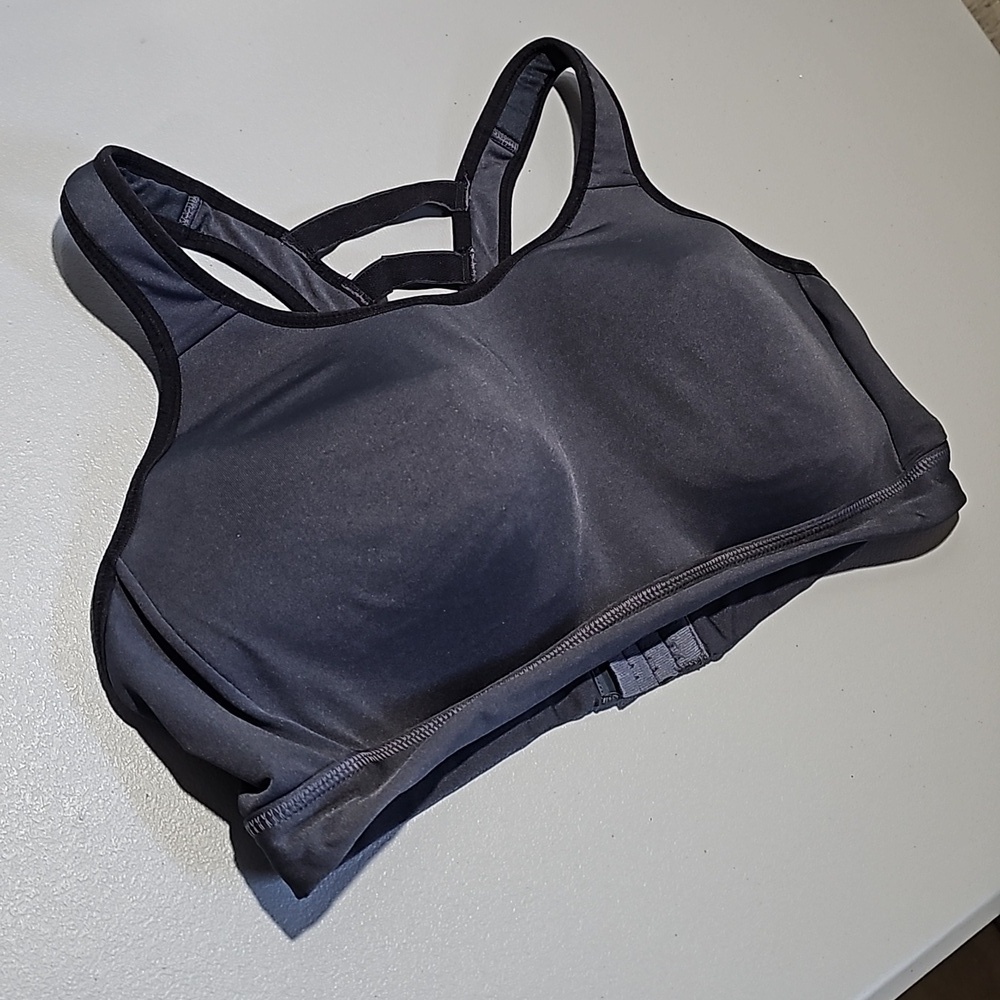 Athletic Works black and gray 40D drimore sports bra